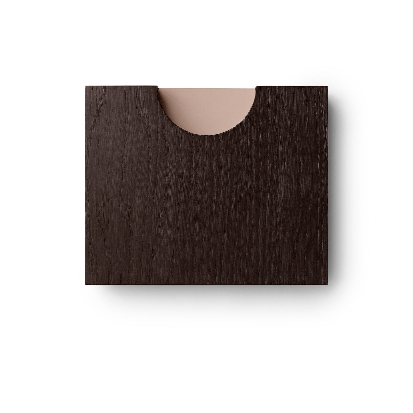 Sample of Half Moon Wood facade in anthracite oak. Handle in anthracite oak or Color