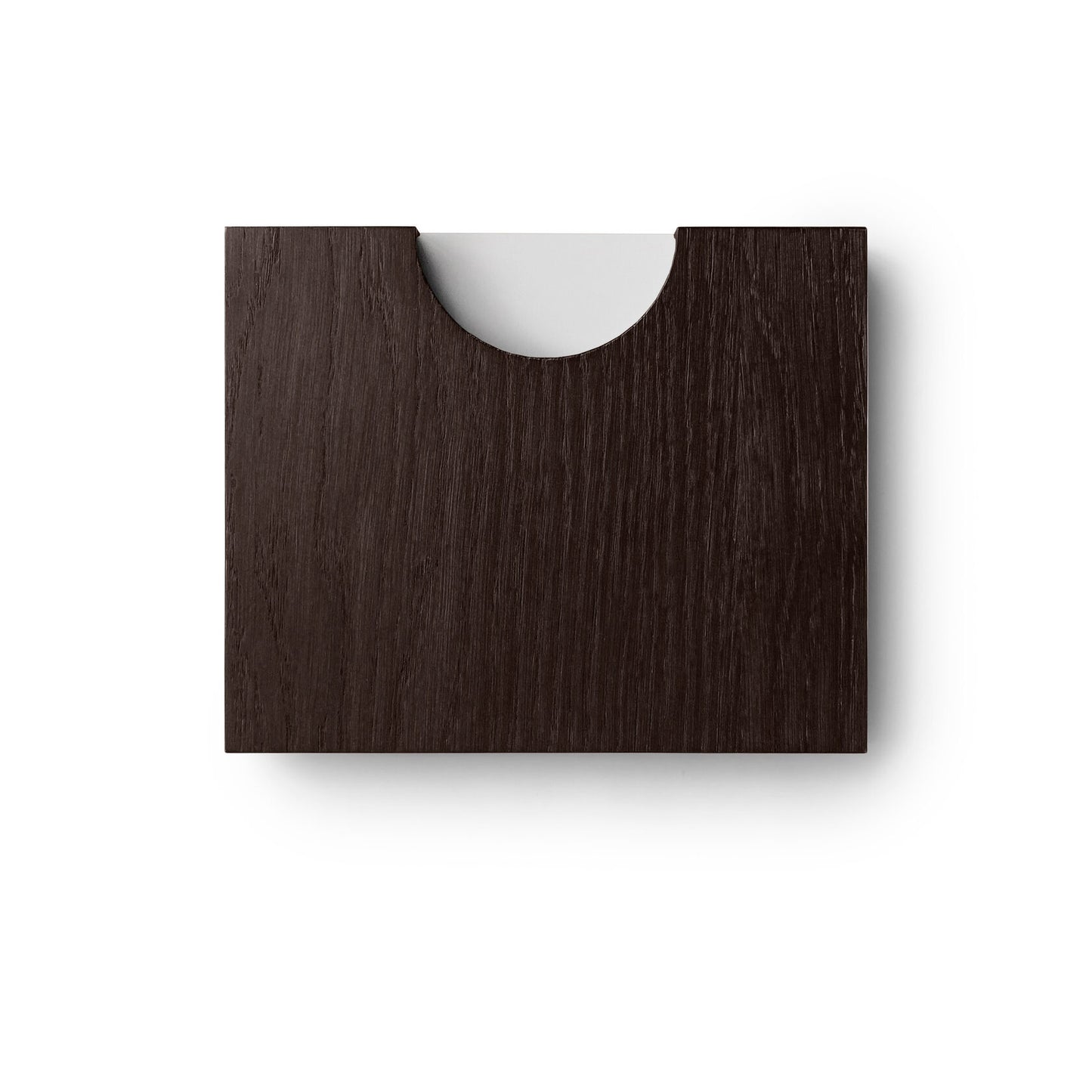 Sample of Half Moon Wood facade in anthracite oak. Handle in anthracite oak or Color