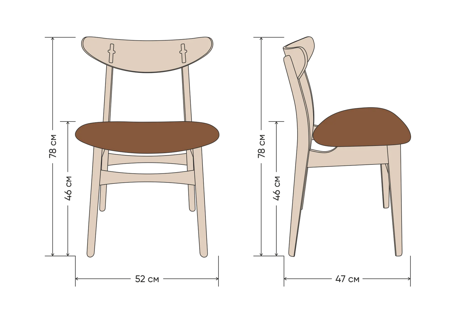 Iconic chair, natural beech