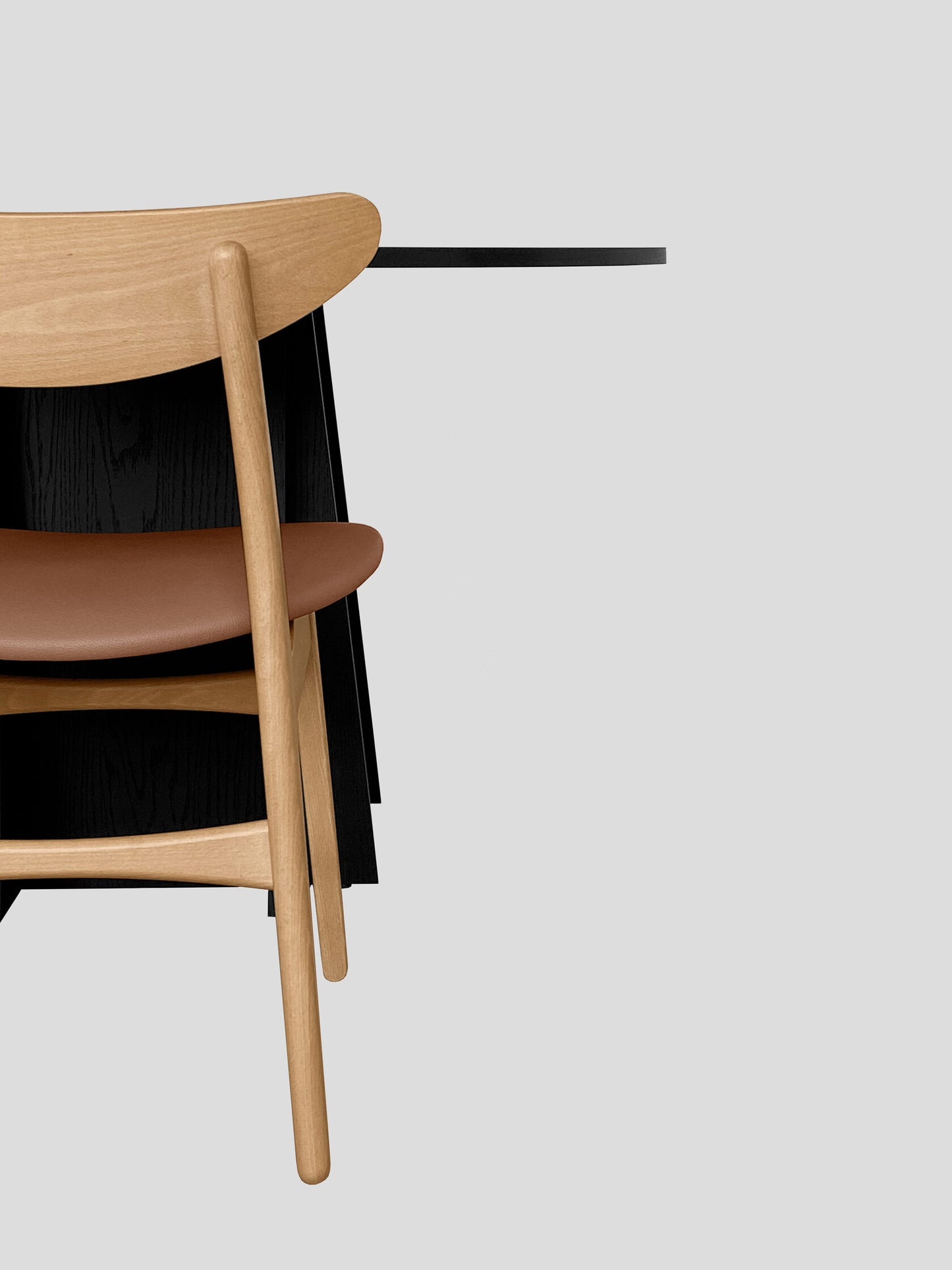 Iconic chair, red beech