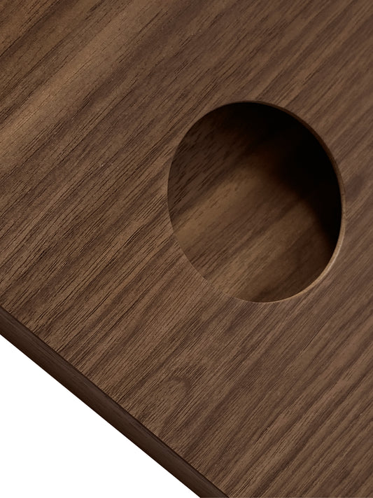Sample of Tasty Wood American walnut facade. Wood American walnut or Color handle 
