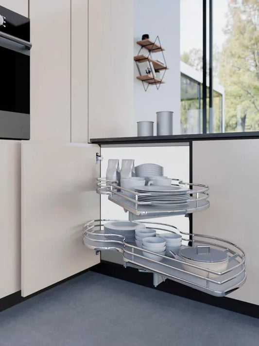 Corner pull-out shelves 